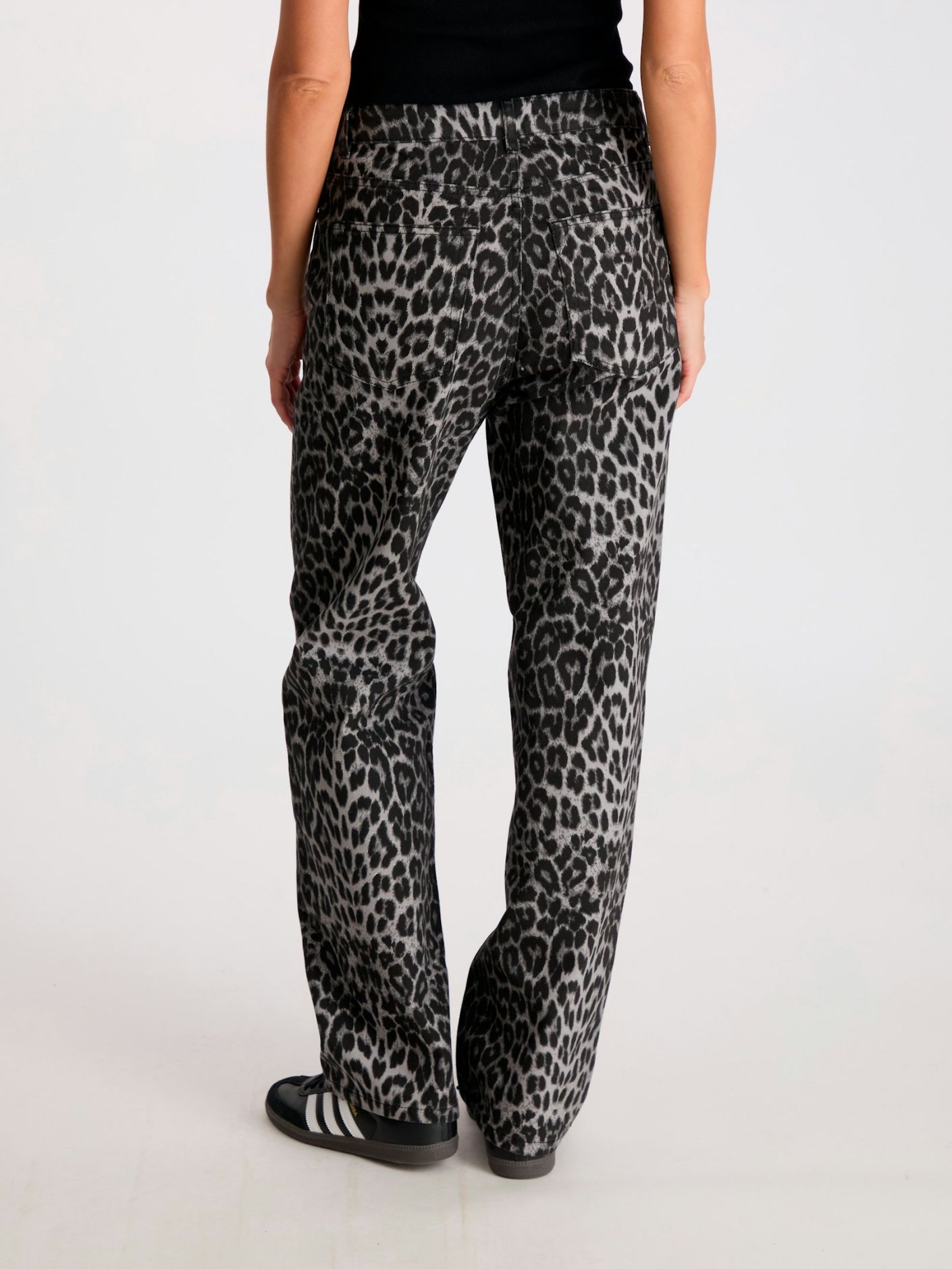 SIMONA LEOPARD PANTS GREY