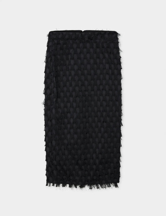 Gabrielle Abstract Fringes - BLACK