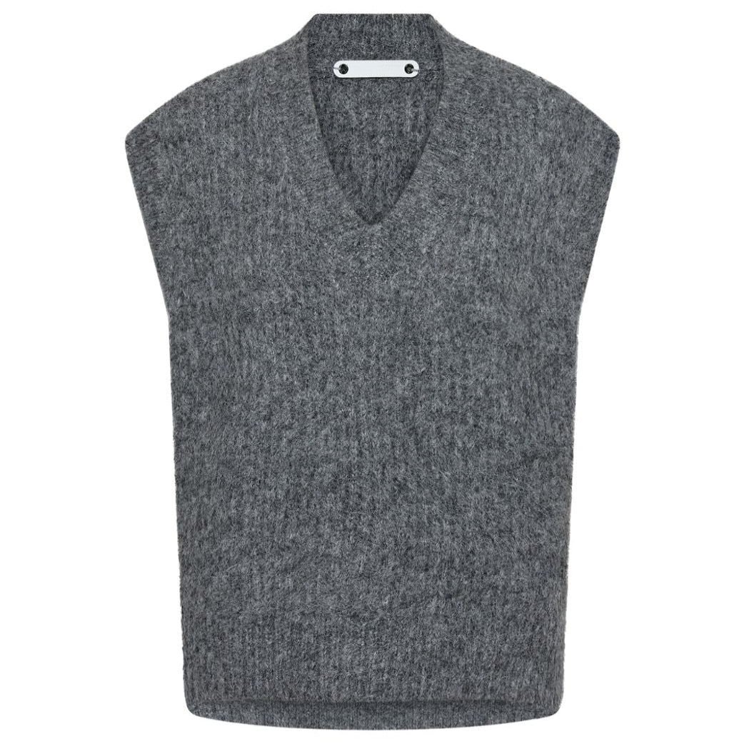 CO' COUTURE Coralie V-knit Vest Grey Melange