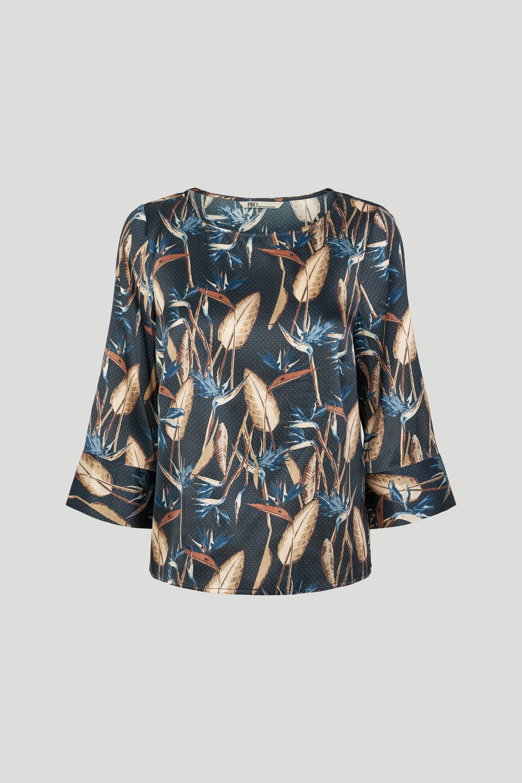 Silky Etta bluse - Blue print