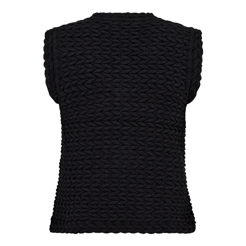 MILLYCC KNIT VEST - SORT