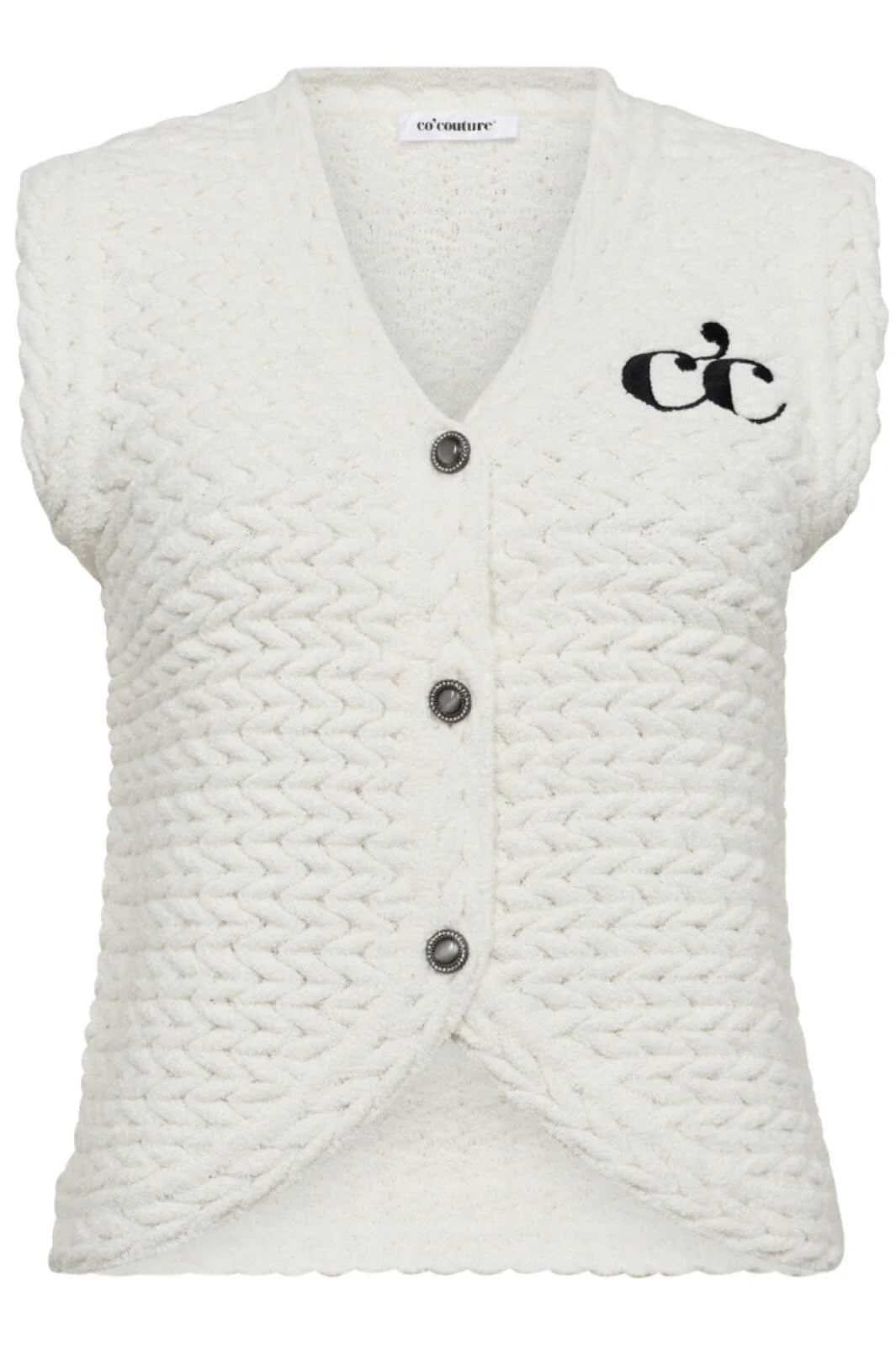 MILLYCC KNIT VEST - HVID